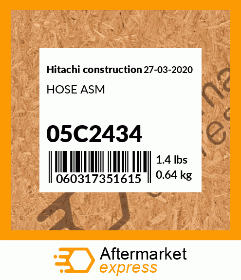 Spare part 05C2434 + HOSE ASM