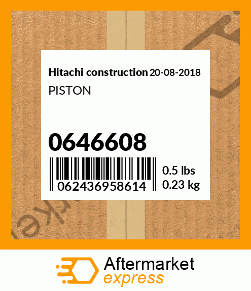 Spare part 0646608 + PISTON