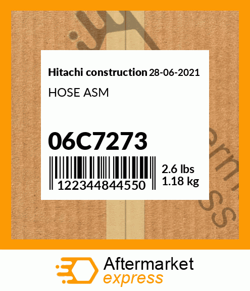 Spare part 06C7273 + HOSE ASM