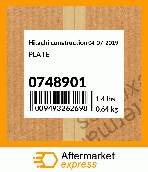 Spare part 0748901 + PLATE