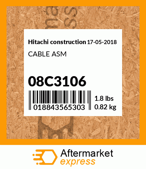 Spare part 08C3106 + CABLE ASM