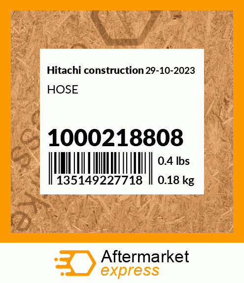 Spare part 1000218808 + HOSE