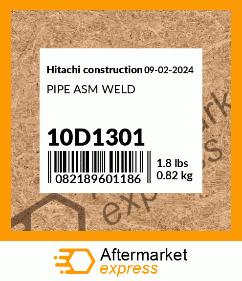 Spare part 10D1301 + PIPE ASM WELD