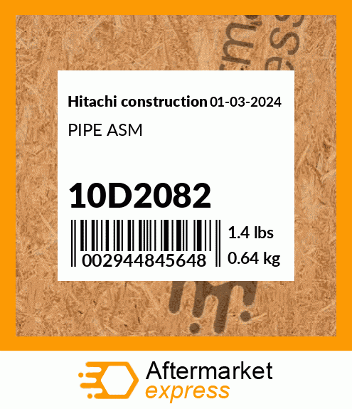 Spare part 10D2082 + PIPE ASM