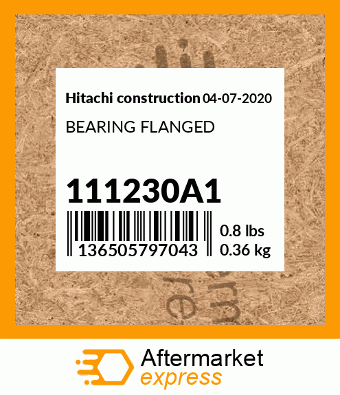 Spare part 111230A1 + BEARING FLANGED