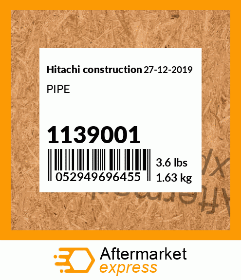 Spare part 1139001 + PIPE