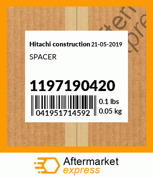 Spare part 1197190420 + SPACER