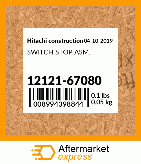 Spare part 12121-67080 + SWITCH STOP ASM.