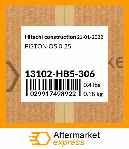 Spare part 13102-HB5-306 + PISTON OS 0.25