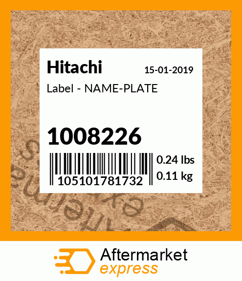 Label - NAME-PLATE 1008226