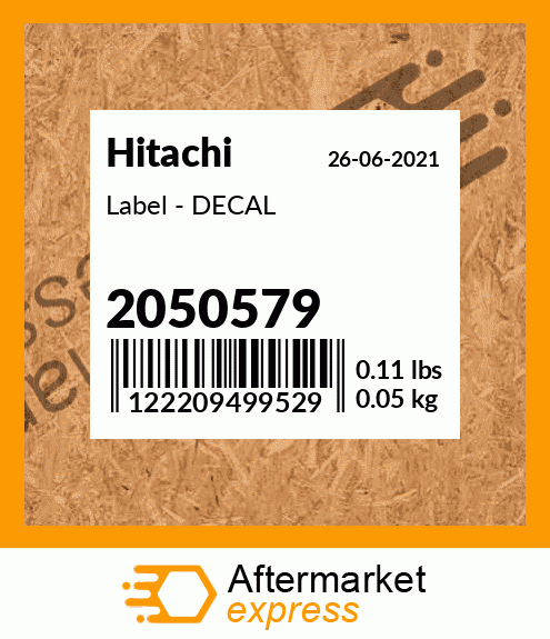 Label - DECAL 2050579