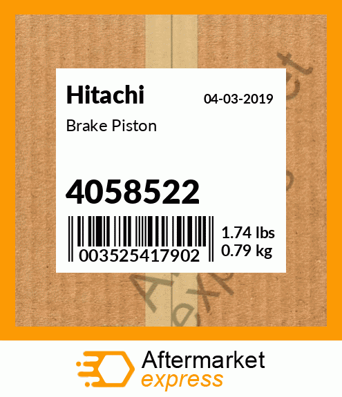 Spare part 4058522 + Brake Piston