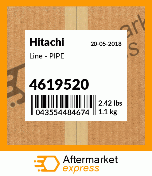 4619520 - Line - PIPE fits Hitachi | Price: $548.35