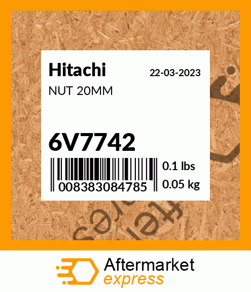 Spare part 6V7742 + NUT 20MM