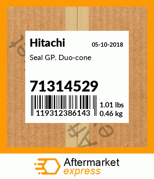 Spare part 71314529 + Seal GP. Duo-cone