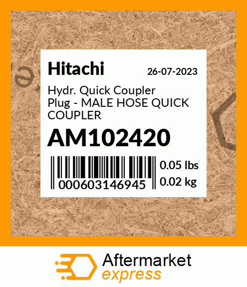 Hydr. Quick Coupler Plug - MALE HOSE QUICK COUPLER AM102420