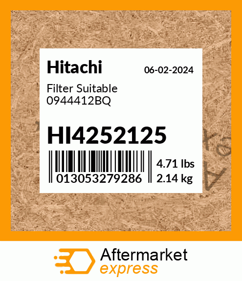 Spare part HI4252125 + Filter Suitable 0944412BQ