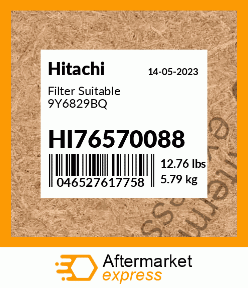 Spare part HI76570088 + Filter Suitable 9Y6829BQ