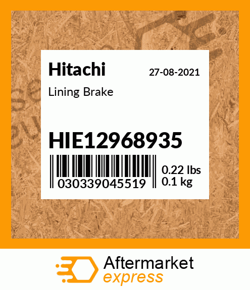 Spare part HIE12968935 + Lining Brake