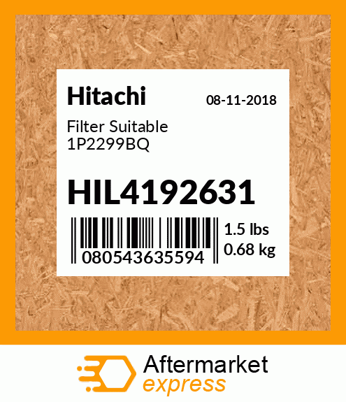 Spare part HIL4192631 + Filter Suitable 1P2299BQ