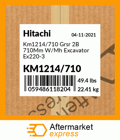 Spare part KM1214/710 + Km1214/710 Grsr 2B 710Mm W/Mh Excavator Ex220-3