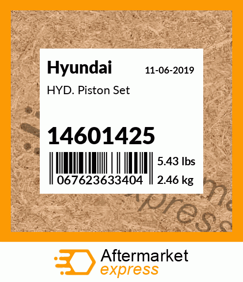 Spare part 14601425 + HYD. Piston Set