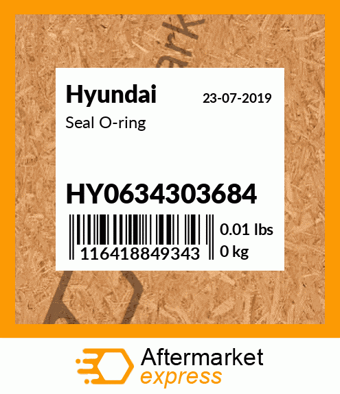 Spare part HY0634303684 + Seal O-ring