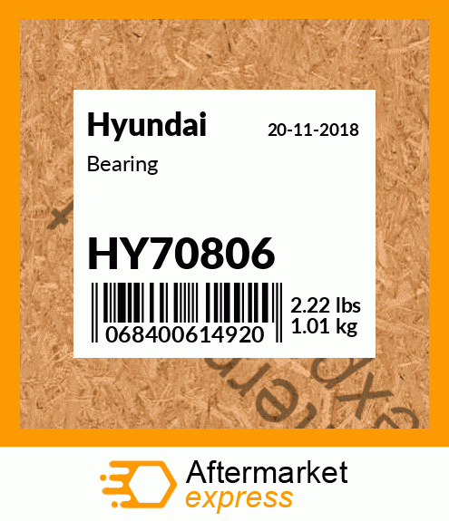 Spare part HY70806 + Bearing