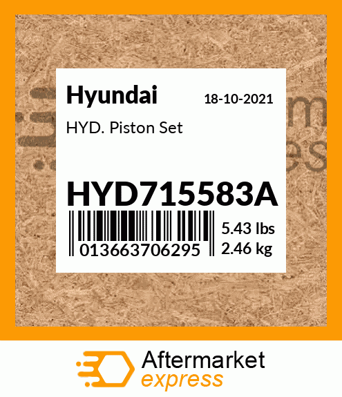 Spare part HYD715583A + HYD. Piston Set