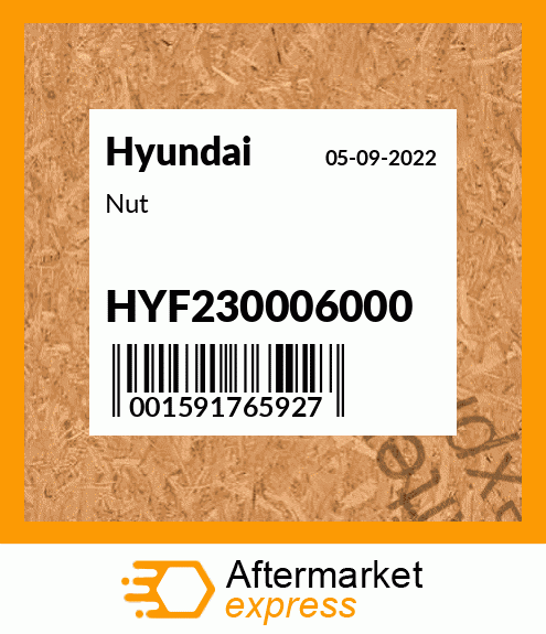 Spare part HYF230006000 + Nut