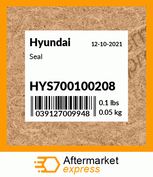 Spare part HYS700-100208 + Seal