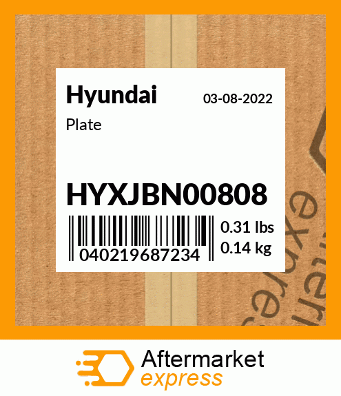 Spare part HYXJBN00808 + Plate