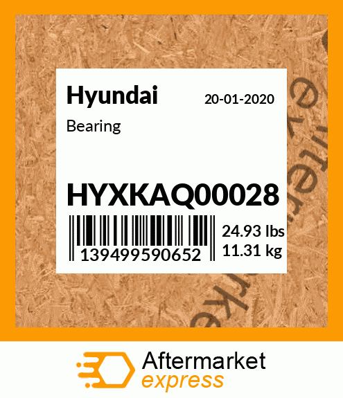 Spare part HYXKAQ00028 + Bearing