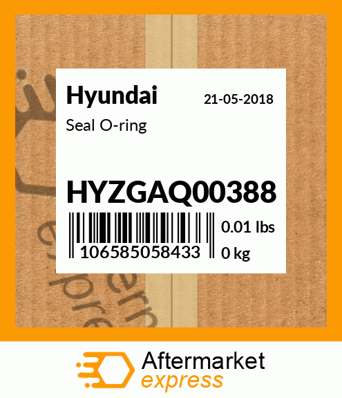 Spare part HYZGAQ00388 + Seal O-ring