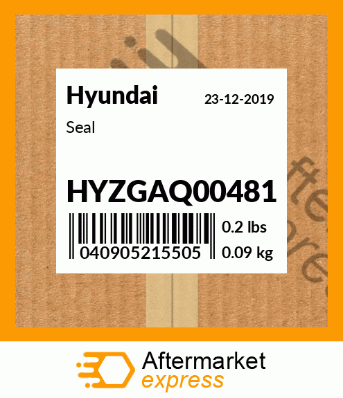 Spare part HYZGAQ00481 + Seal