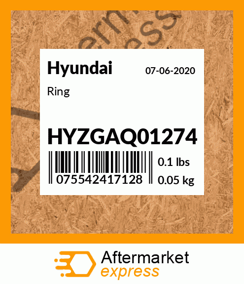 Spare part HYZGAQ01274 + Ring