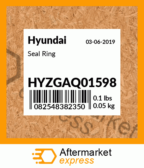 Spare part HYZGAQ01598 + Seal Ring