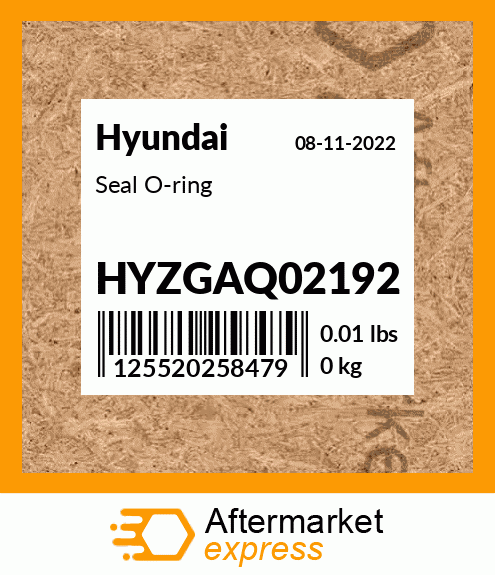 Spare part HYZGAQ02192 + Seal O-ring