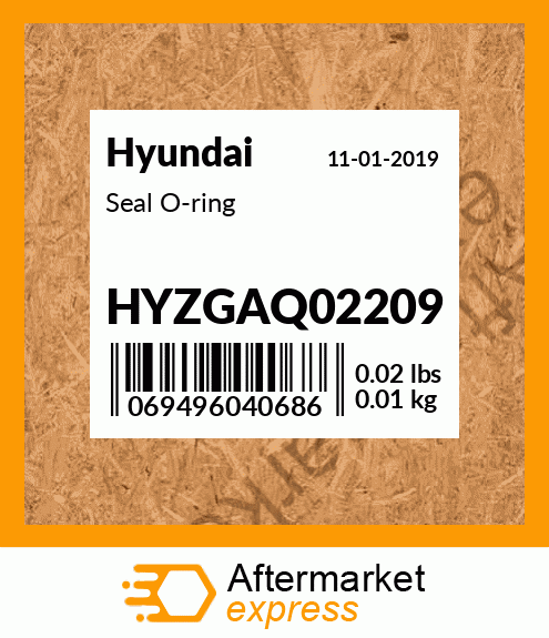 Spare part HYZGAQ02209 + Seal O-ring