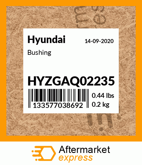 Spare part HYZGAQ02235 + Bushing