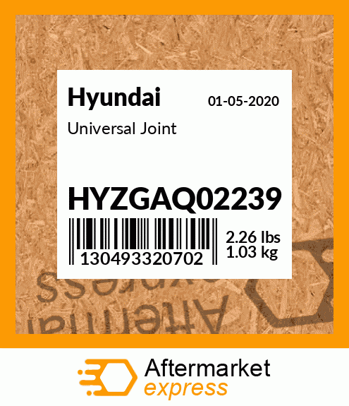 Spare part HYZGAQ-02239 + Universal Joint