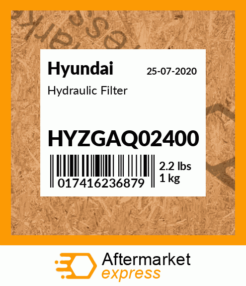 Spare part HYZGAQ-02400 + Hydraulic Filter