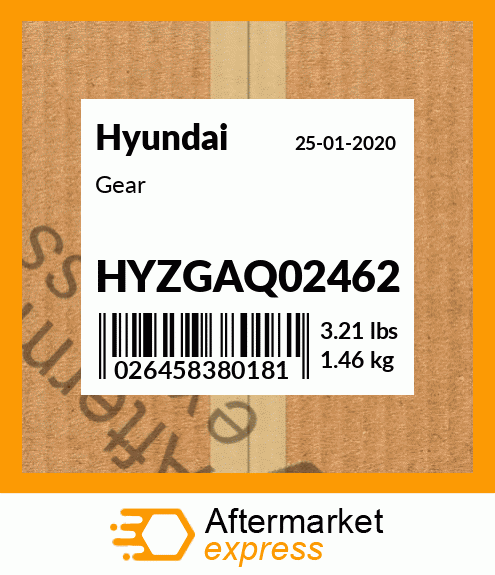 Spare part HYZGAQ02462 + Gear