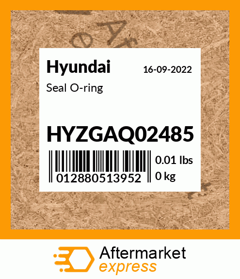 Spare part HYZGAQ02485 + Seal O-ring