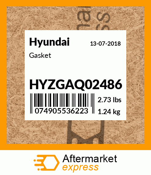 Spare part HYZGAQ02486 + Gasket