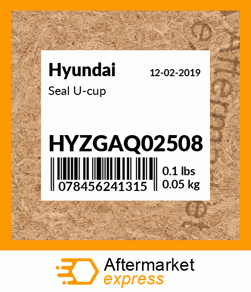 Spare part HYZGAQ02508 + Seal U-cup