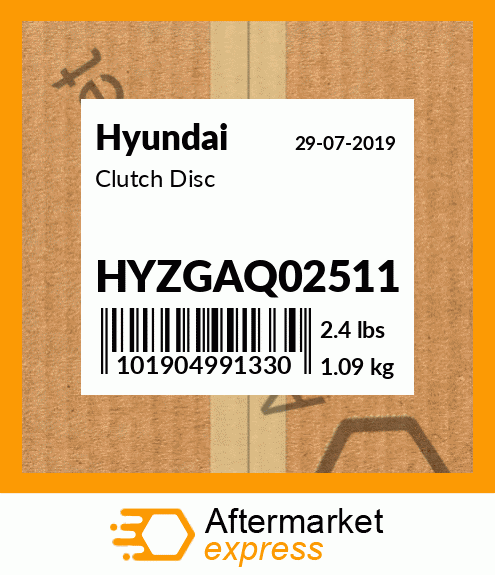 Spare part HYZGAQ02511 + Clutch Disc