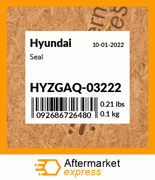 Spare part HYZGAQ03222 + Seal