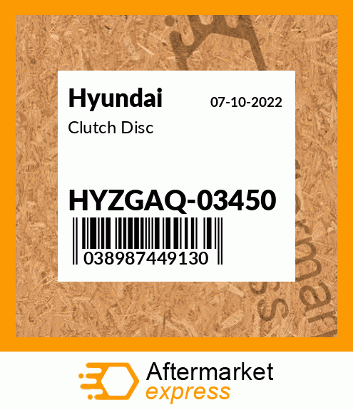 Spare part HYZGAQ-03450 + Clutch Disc