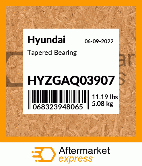 Spare part HYZGAQ03907 + Tapered Bearing